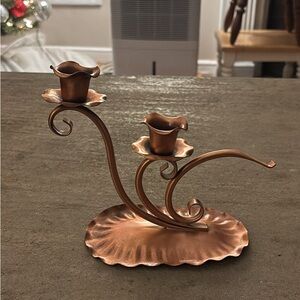 Vintage Gregorian Copper double candle holders